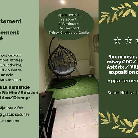Appartement Cosy Proche Roissy Cdg Asterix Disneyland Paris Goussainville  Exteriér fotografie