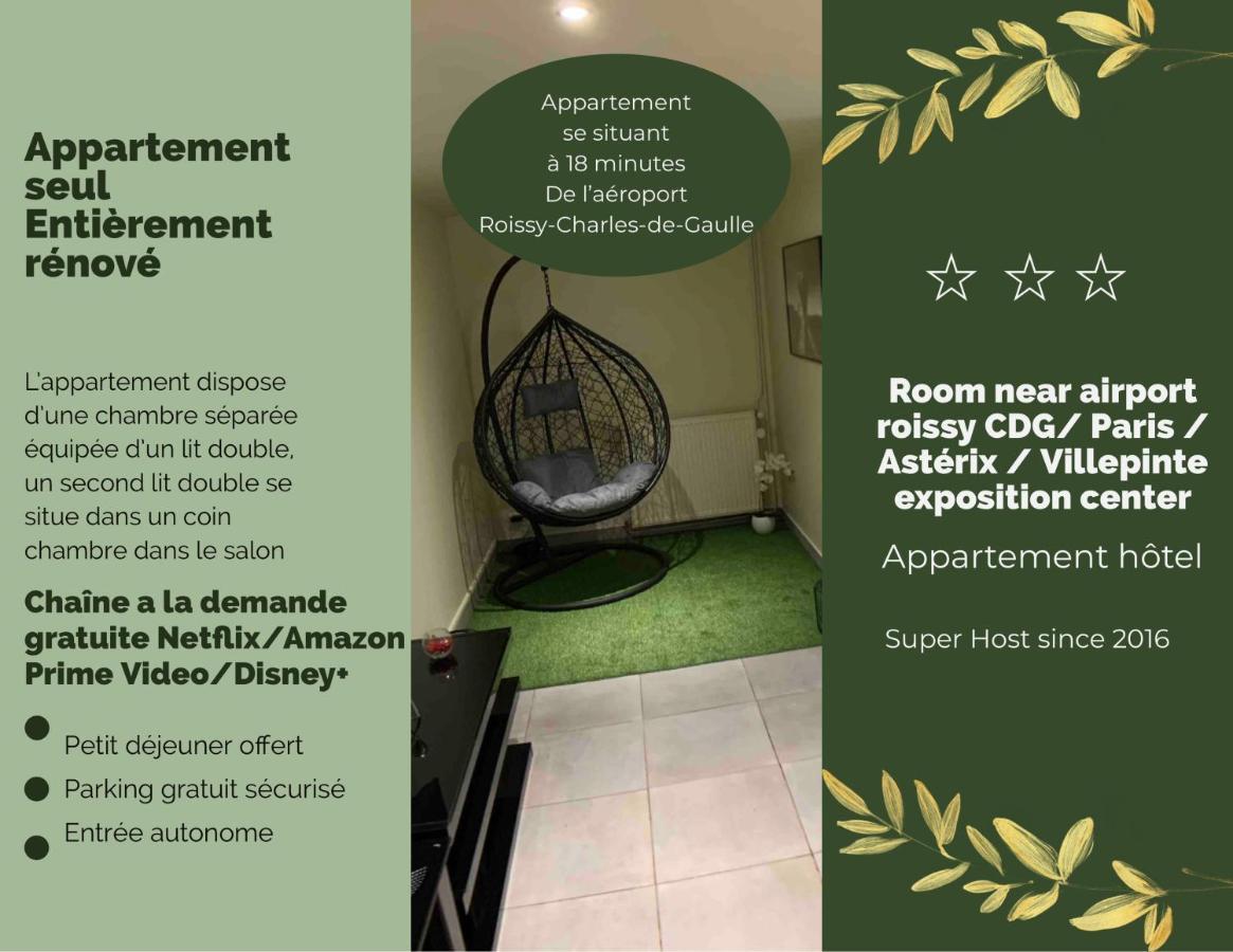 Appartement Cosy Proche Roissy Cdg Asterix Disneyland Paris Goussainville  Exteriér fotografie